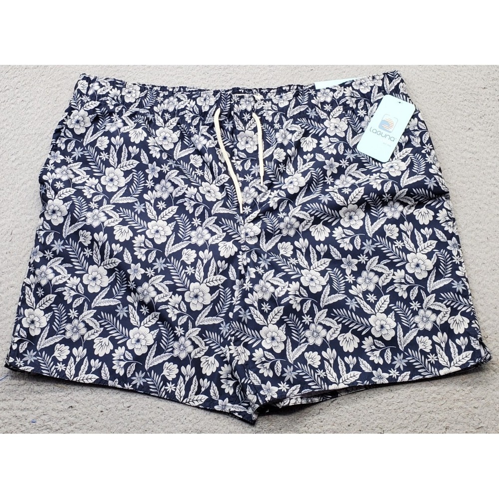 Laguna 6" Swim Trunk Shorts Mens XXL Multi Floral Mesh Liner UPF‎ 50+ Protection
